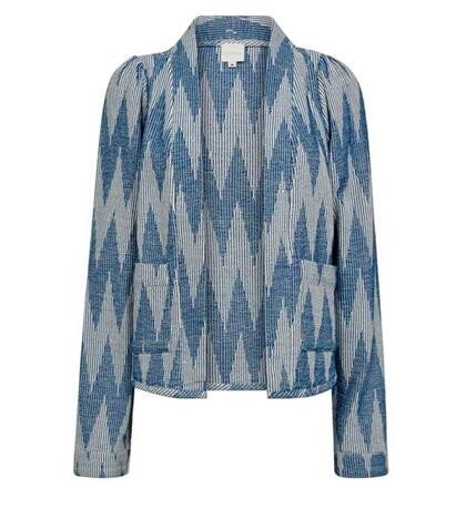 GOSSIA JAKKE, AUGUSTE BLUE JACQUARD