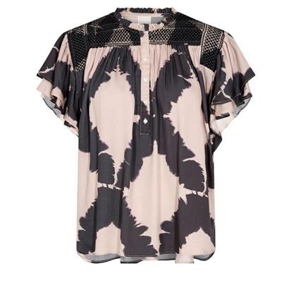 GOSSIA BLUSE, THESSAGO LATTE/BLACK