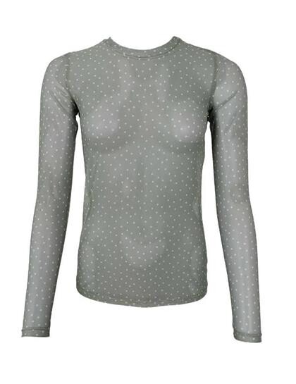 BLACK COLOUR MESH BLUSE, ANNIE GREEN