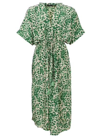 BLACK COLOUR KJOLE, LUNA KAFTAN TIE GREEN LEO
