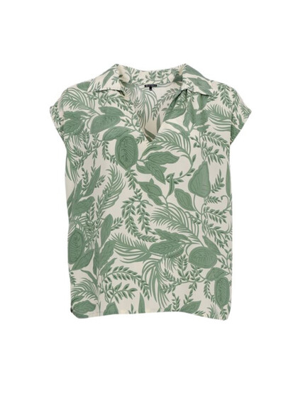 BLACK COLOUR BLUSE, SAGE GREEN