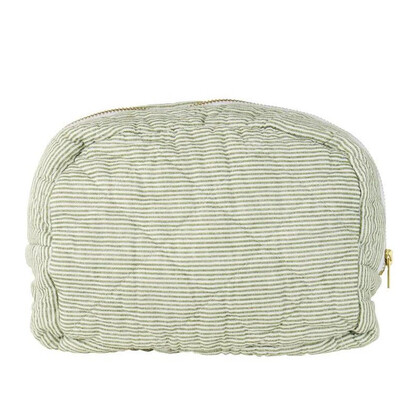 IB LAURSEN TOILETTASKE, 07895-99 GRØN STRIB