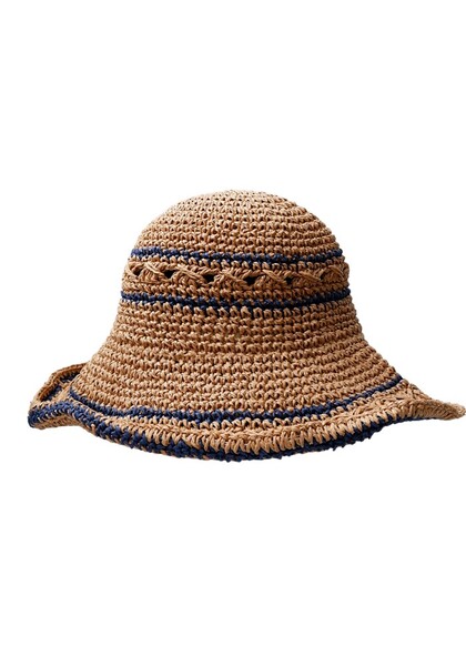 BLACK COLOUR STRÅHAT, PALMA BOHO NATURE WITH NAVY
