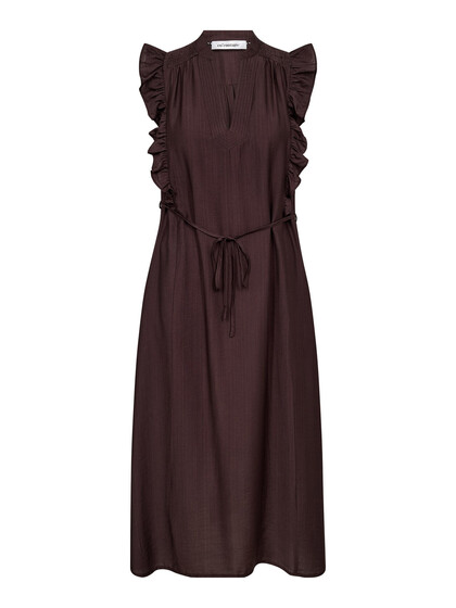 CO'COUTURE KJOLE, HERA FRILL DARK BROWN