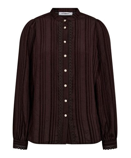 CO' COUTURE SKJORTE, KESI LACE DARK BROWN