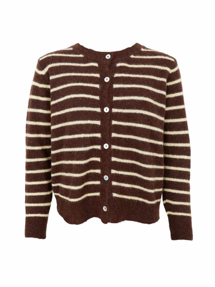 BLACK COLOUR STRIK CARDIGAN, DELL MOCCA