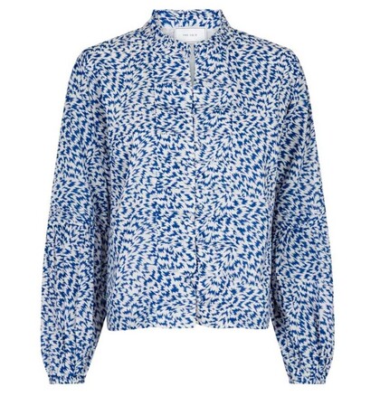 NEO NOIR SKJORTE, ANNIA S SIMPLE IKAT BLUE