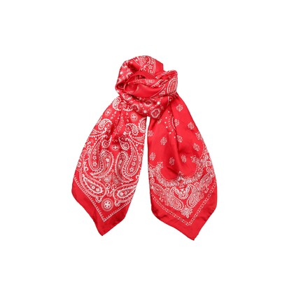 BLACK COLOUR TØRKLÆDE, PAISLEY MINI RED