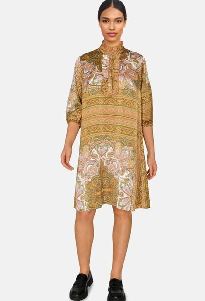 LOVE & DIVINE KJOLE, LOVE953-2 GREEN PAISLEY