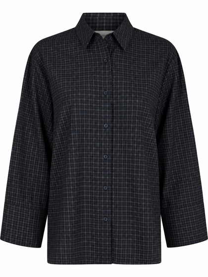 NEO NOIR SKJORTE, DITA DARK BLUE