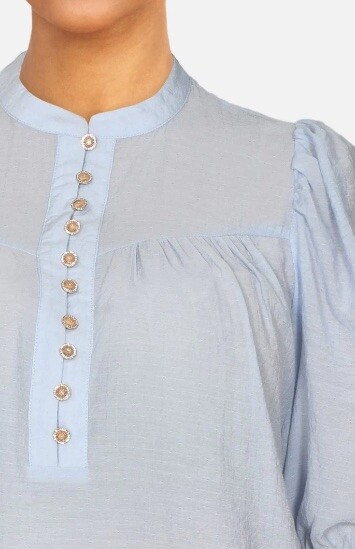LOVE & DIVINE SKJORTE, LOVE 945 L. BLUE