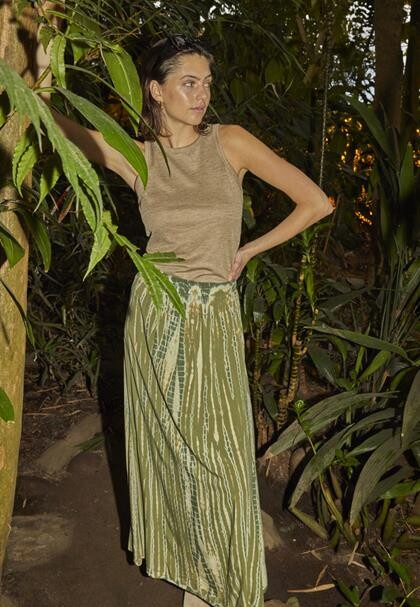 LOVE & DIVINE NEDERDEL, LOVE 940-1 GREEN TIE DYE