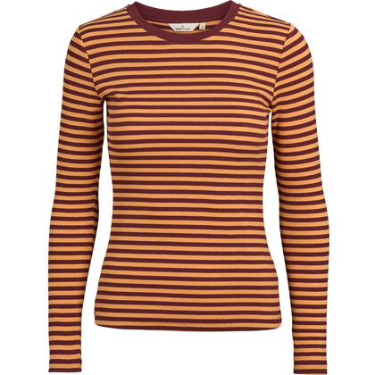 BASIC APPAREL TEE, LUDMILLA 802 BUCKSIN/BORDEAUX