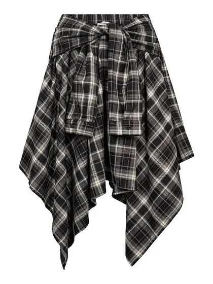 CO' COUTURE NEDERDEL, DAGNY CHECK TIE BLACK
