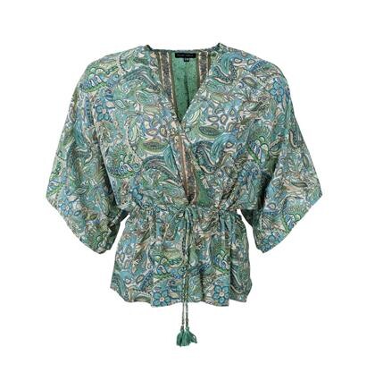 BLACK COLOUR BLUSE, LUNA SEA GREEN