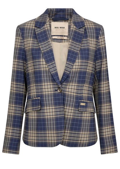 MOS MOSH BLAZER, BLAKE CHEC CROWN BLUE