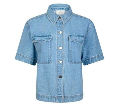 NEO NOIR SKJORTE, TIKI DENIM BLÅ