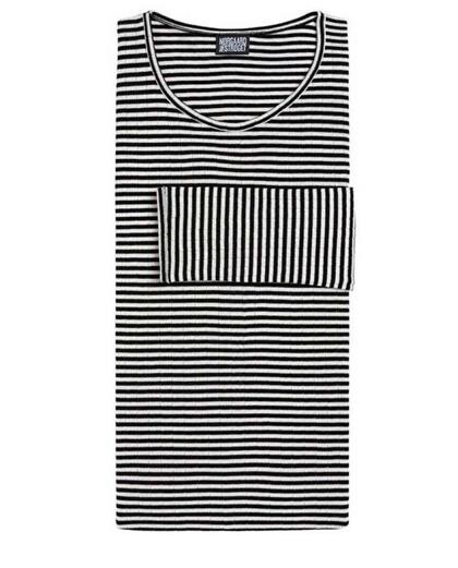 NØRGAARD PÅ STRØGET  T-SHIRT, 101 FINE STRIPE BLACK/ECRU