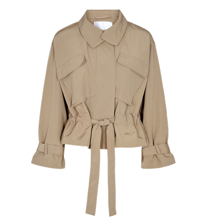CO' COUTURE JAKKE, ELBA CROP WALNUT