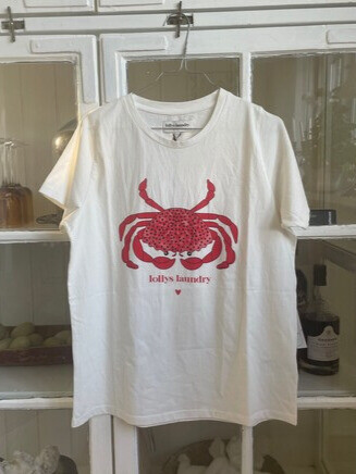 LOLLYS LAUNDRY T-SHIRT, ROMA WHITE/RED