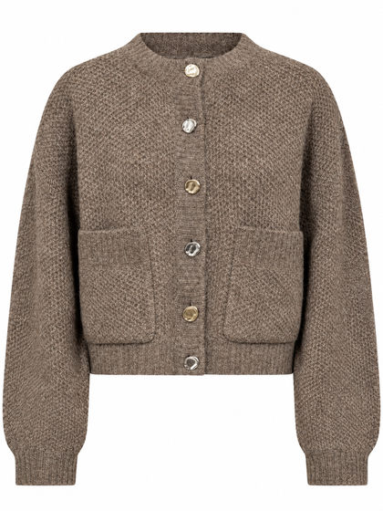 GOSSIA CARDIGAN, CARNAE BROWN MELANGE