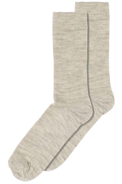 MP ULD STRØMPE, 12-50102-489 LIGHT BROWN MELANGE