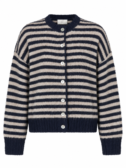 NEO NOIR CARDIGAN, ISANA  NAVY STRIPE