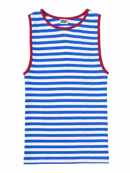 NØRGAARD PÅ STRØGET TANK TOP, BLUE/ECRU/RED