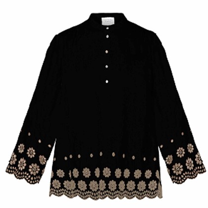 SISTERS POINT BLUSE - EVIA BLACK/BAMBOO