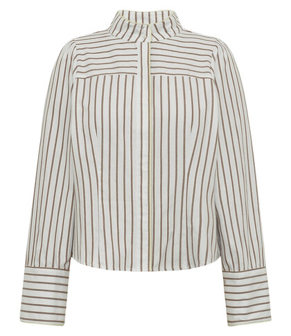 GOSSIA SKJORTE, NICO WHITE/BROWN