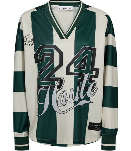 HAUTE L´AMITIÉ BLUSE, 24 STRIPE SPORTY GREEN/PEARL