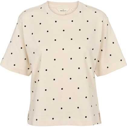 BASIC APPAREL T-SHIRT, ANNELI 482 BIRCH/BLACK