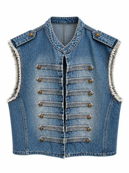 MARTA VEST, 268678 DENIM