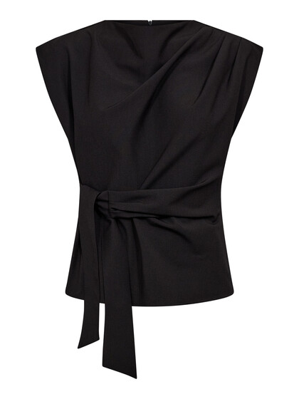 CO' COUTURE TOP, NOLAN PLEAT BLACK