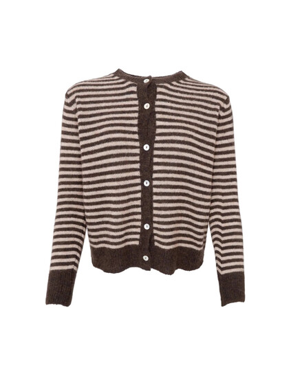 BLACK COLOUR CARDIGAN, DELL STRIPE
