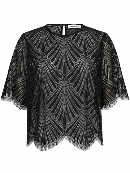 CO' COUTURE BLUSE, LETI LACE BLACK