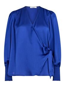 CO' COUTURE BLUSE, LEIKA WRAP NEW BLUE