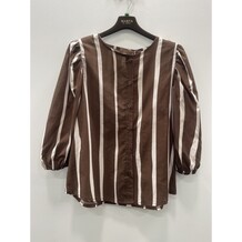 MARTA BLUSE, 58130M BROWN STRIPE