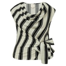 GOSSIA BLUSE, SAGARA SAND BLACK STRIPES