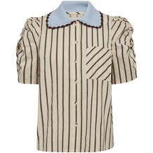 GOSSIA BLUSE, MULLE OFF WHITE/BROWN