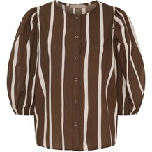 MARTA BLUSE, 58130M BROWN STRIPE