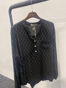 MARTA SKJORTE, 8500 BLACK/GOLD