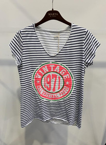 MARTA T-SHIRT, 1530 WHITE STRIPE