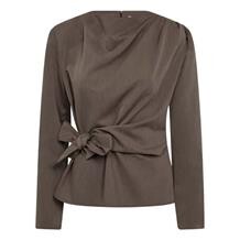 CO' COUTURE BLUSE, TENGA TIE WALNUT