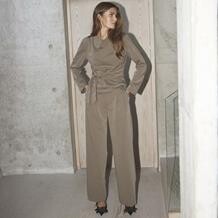 CO' COUTURE BLUSE, TENGA TIE WALNUT