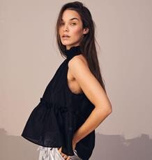 CO' COUTURE TOP, MONIQUE HALTERNECK BLACK