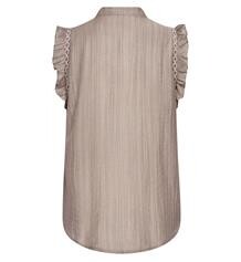 CO' COUTURE TOP, REGGIE FRILL TAUPE