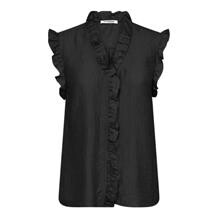 CO' COUTURE TOP, TASSY FRILL BLACK