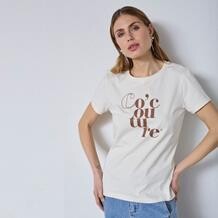 CO' COUTURE T-SHIRT, COCOTURE OFF WHITE