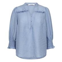CO' COUTURE BLUSE, CHARLIE FRILL PALE BLUE